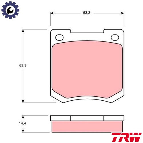 Brake pad set disc - disc,