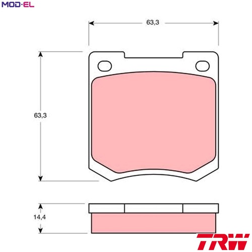 Brake pad set - brake,