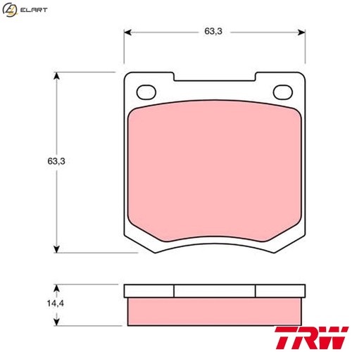 Brake pad set - set,