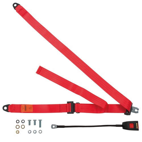 Front static seat belt for - seat,